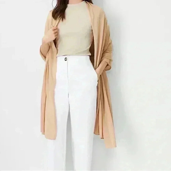 Ann Taylor Knit Open Poncho/Wrap Cardigan Sweater Soft  Light Lavander One Size - Picture 2 of 7